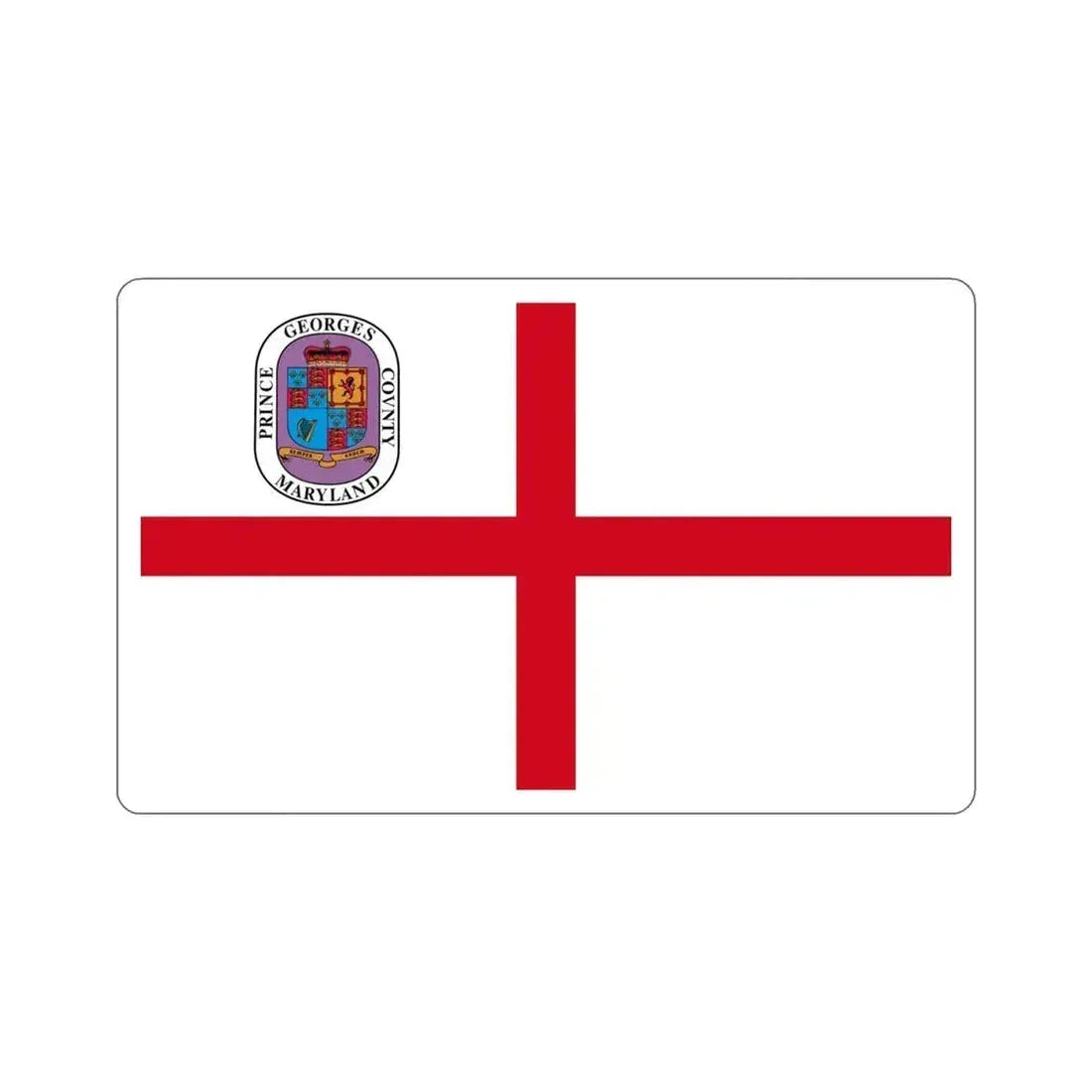 Flag of Prince Georges County Maryland STICKER Vinyl Die-Cut Decal 4 Inch - The Sticker Space