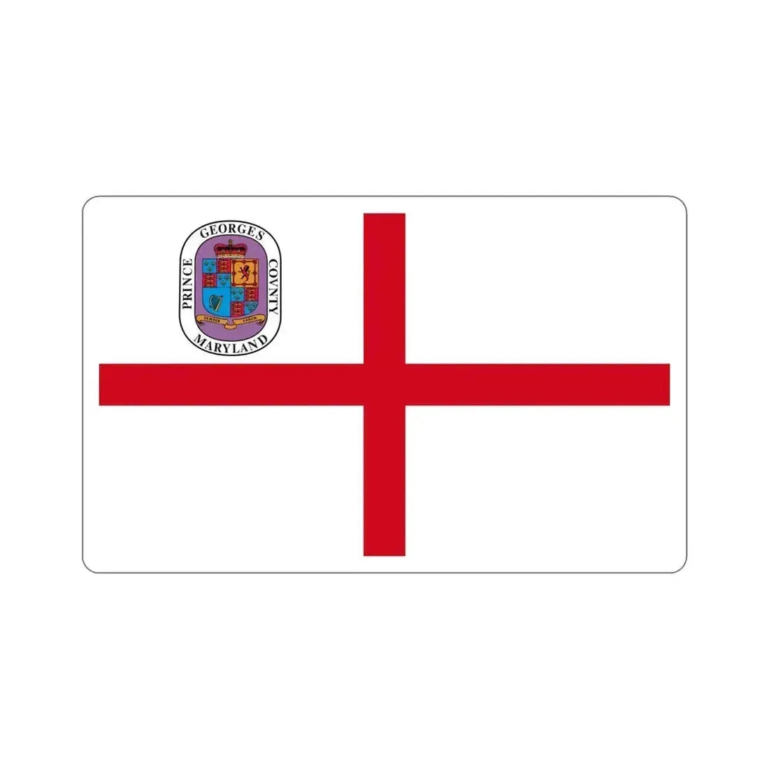Flag of Prince Georges County Maryland STICKER Vinyl Die-Cut Decal 6 Inch - The Sticker Space