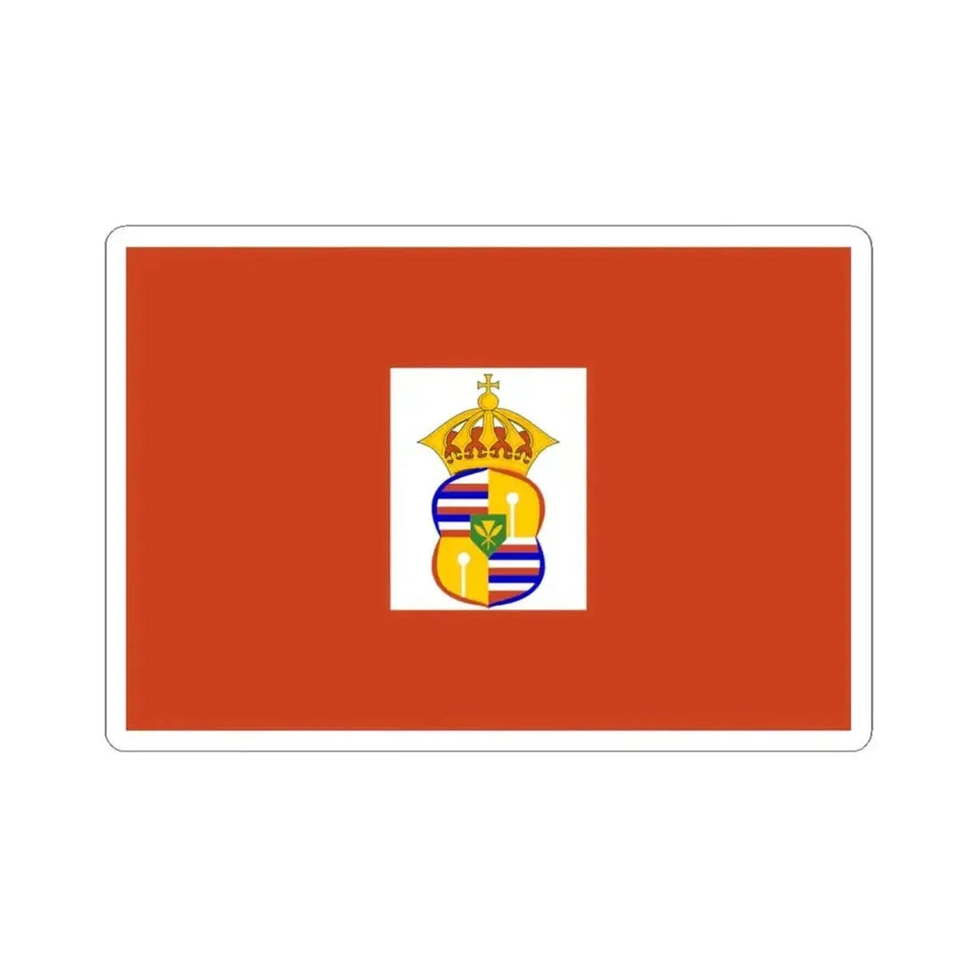 Flag of Princess Kaiulani 1875-1899 (United States) STICKER Vinyl Kiss-Cut Decal 4 Inch White - The Sticker Space
