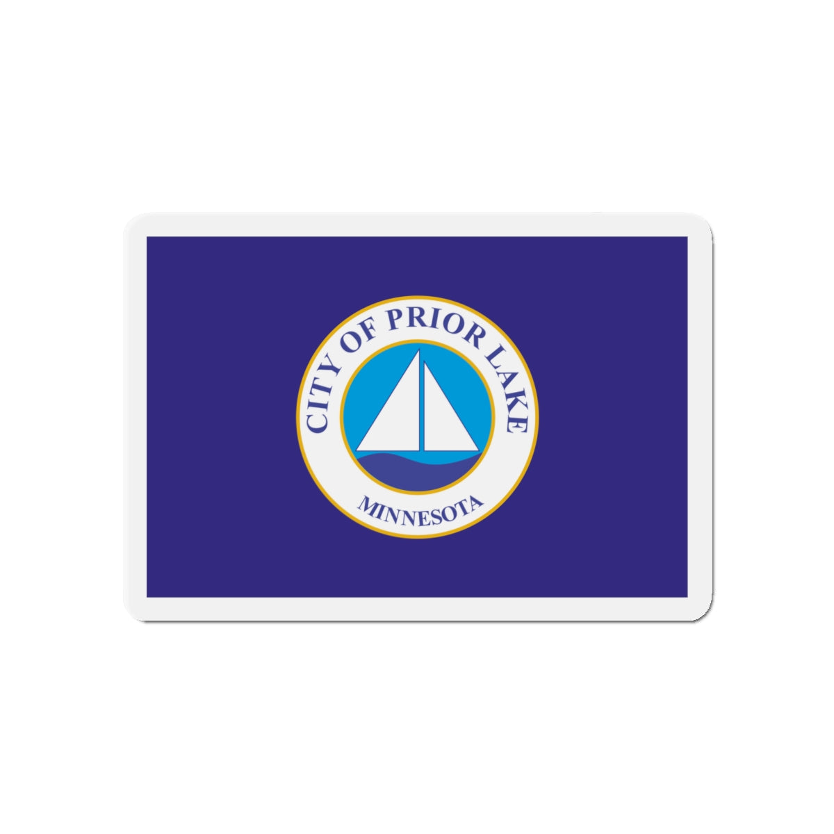 Flag of Prior Lake Minnesota - Die-Cut Magnet-4" x 4"-The Sticker Space