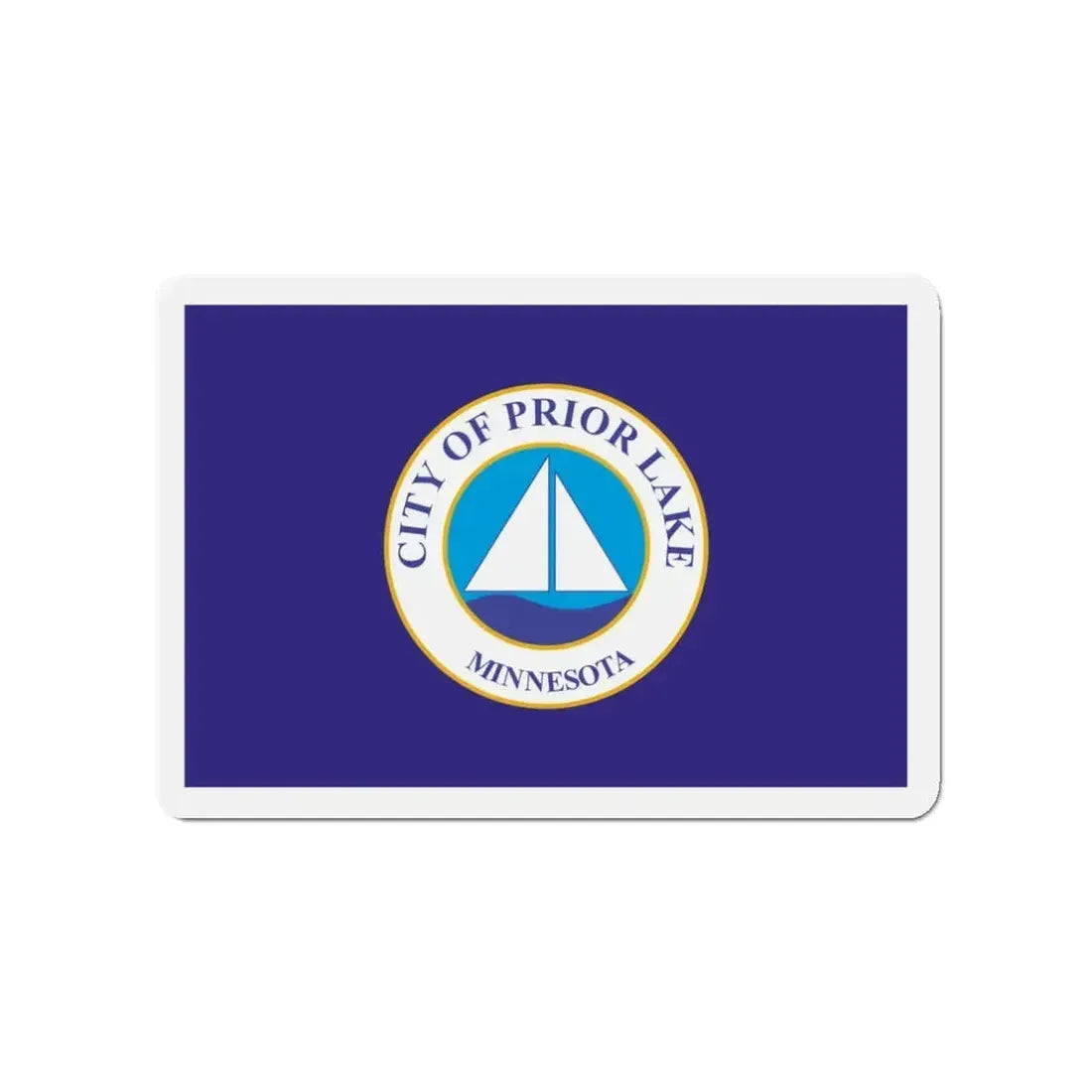 Flag of Prior Lake Minnesota - Refrigerator Magnet 3 Inch - The Sticker Space