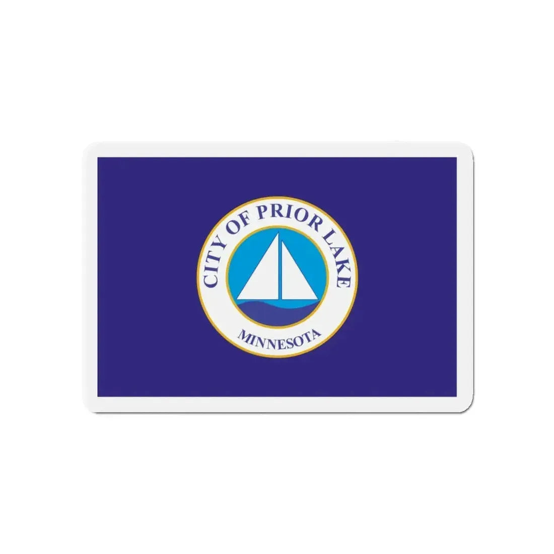 Flag of Prior Lake Minnesota - Refrigerator Magnet 4 Inch - The Sticker Space
