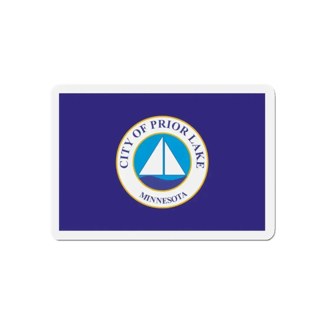 Flag of Prior Lake Minnesota - Refrigerator Magnet 5 Inch - The Sticker Space