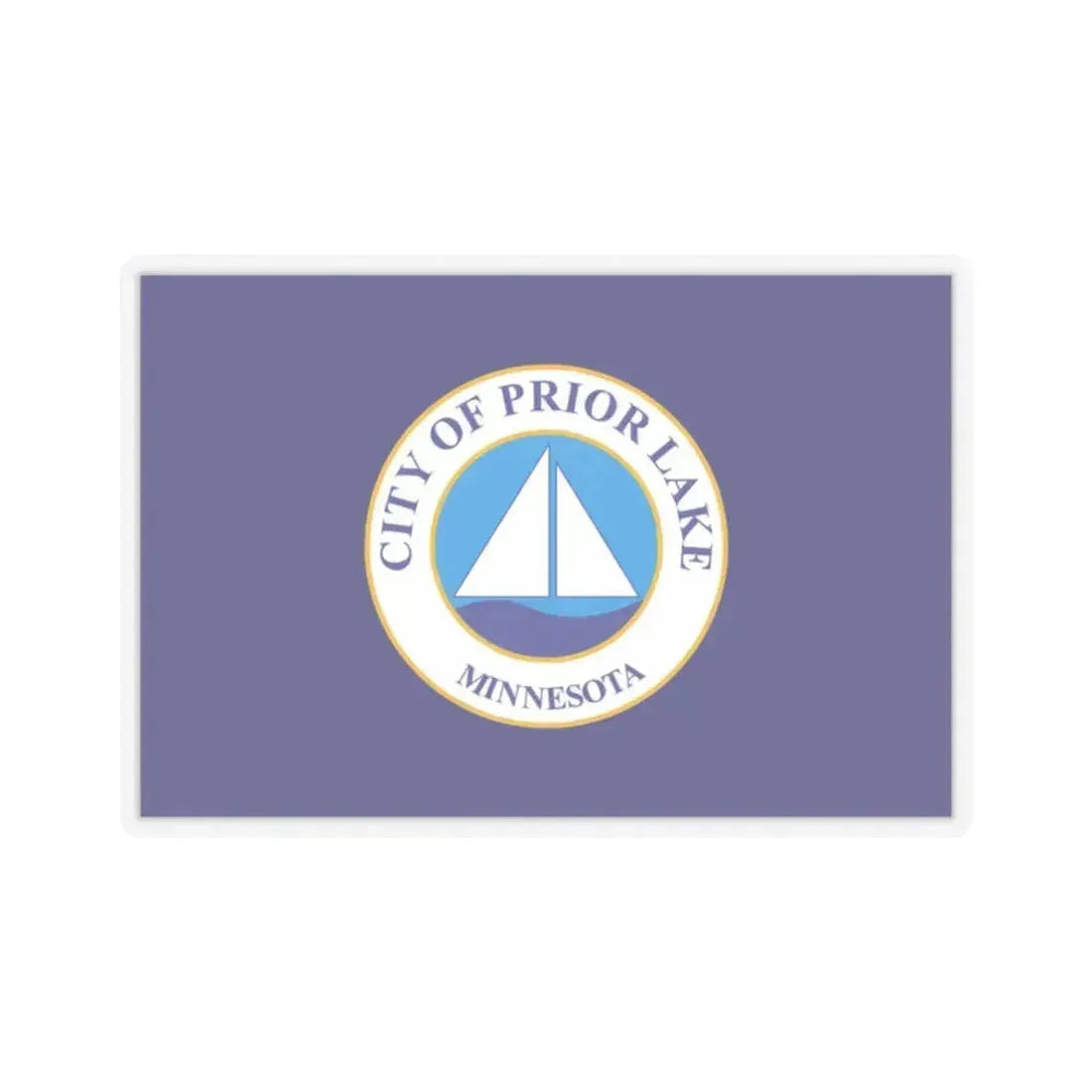 Flag of Prior Lake, Minnesota - STICKER Vinyl Kiss-Cut Decal 2 Inch Transparent - The Sticker Space