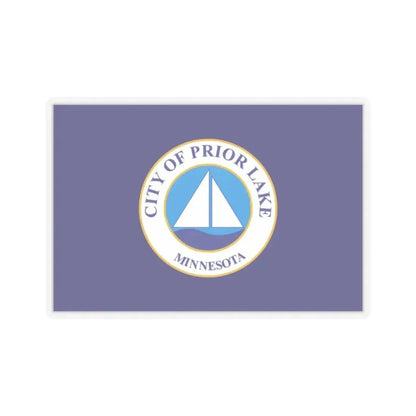 Flag of Prior Lake, Minnesota - STICKER Vinyl Kiss-Cut Decal 2 Inch Transparent - The Sticker Space