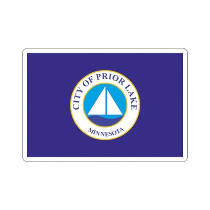 Flag of Prior Lake, Minnesota - STICKER Vinyl Kiss-Cut Decal 2 Inch White - The Sticker Space