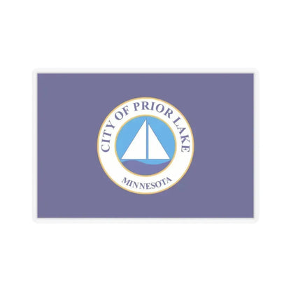 Flag of Prior Lake, Minnesota - STICKER Vinyl Kiss-Cut Decal 3 Inch Transparent - The Sticker Space