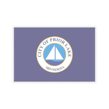 Flag of Prior Lake, Minnesota - STICKER Vinyl Kiss-Cut Decal 4 Inch Transparent - The Sticker Space