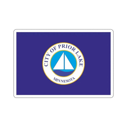Flag of Prior Lake, Minnesota - STICKER Vinyl Kiss-Cut Decal 4 Inch White - The Sticker Space