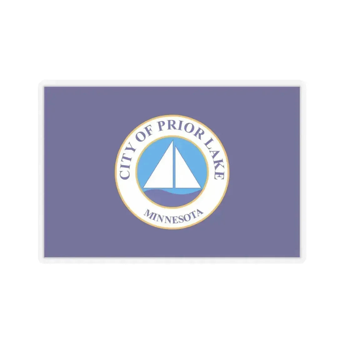 Flag of Prior Lake, Minnesota - STICKER Vinyl Kiss-Cut Decal 6 Inch Transparent - The Sticker Space