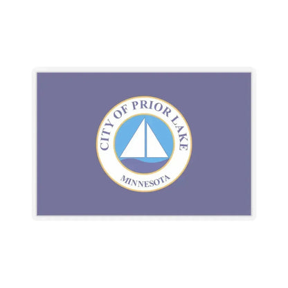 Flag of Prior Lake, Minnesota - STICKER Vinyl Kiss-Cut Decal 6 Inch Transparent - The Sticker Space
