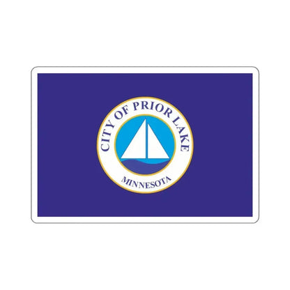 Flag of Prior Lake, Minnesota - STICKER Vinyl Kiss-Cut Decal 6 Inch White - The Sticker Space