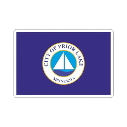 Flag of Prior Lake Minnesota (United States) STICKER Vinyl Kiss-Cut Decal 3 Inch White - The Sticker Space
