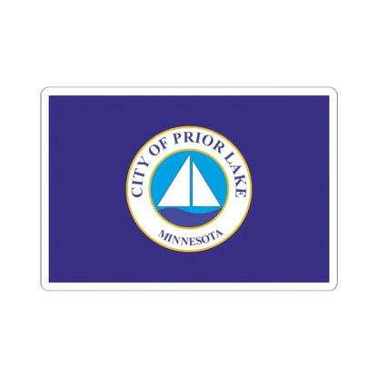 Flag of Prior Lake Minnesota (United States) STICKER Vinyl Kiss-Cut Decal 6 Inch White - The Sticker Space