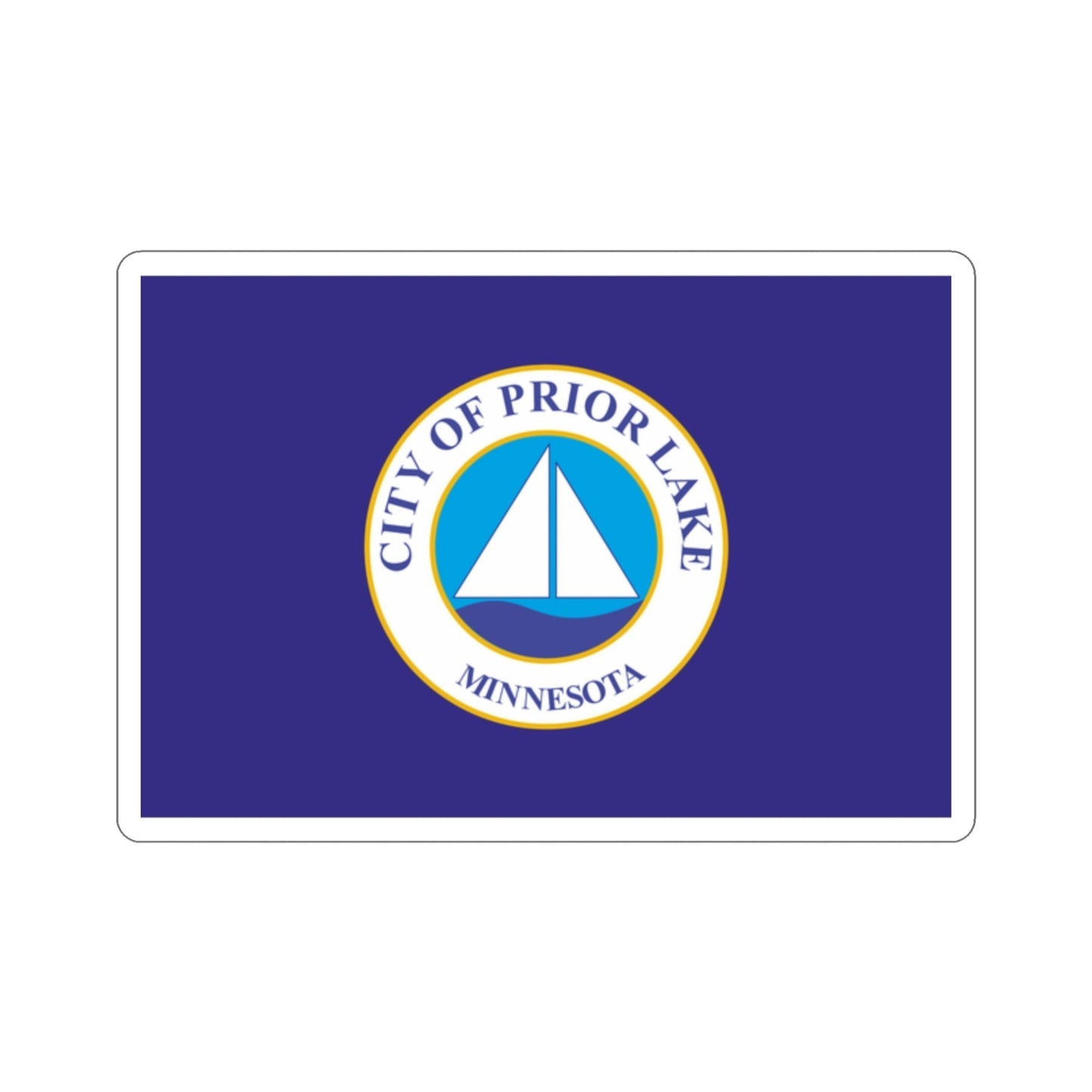 Flag of Prior Lake Minnesota USA STICKER Vinyl Die-Cut Decal-2 Inch-The Sticker Space