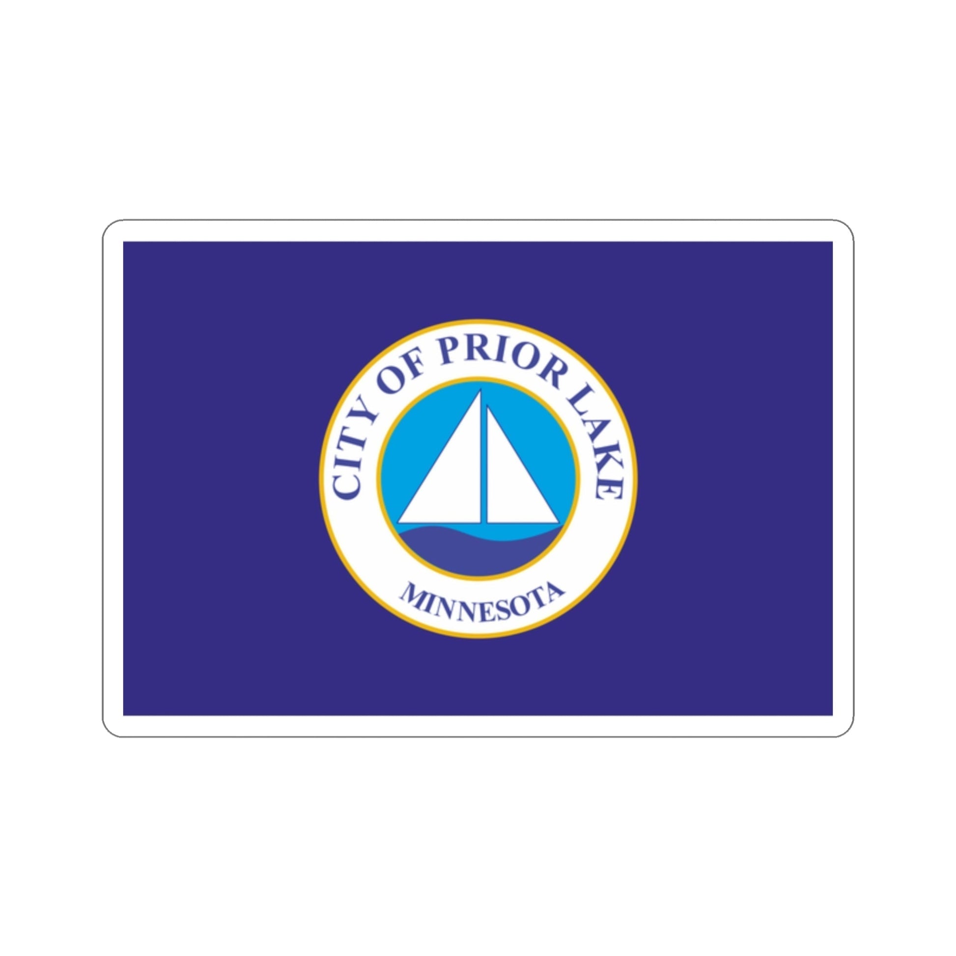 Flag of Prior Lake Minnesota USA STICKER Vinyl Die-Cut Decal-2 Inch-The Sticker Space