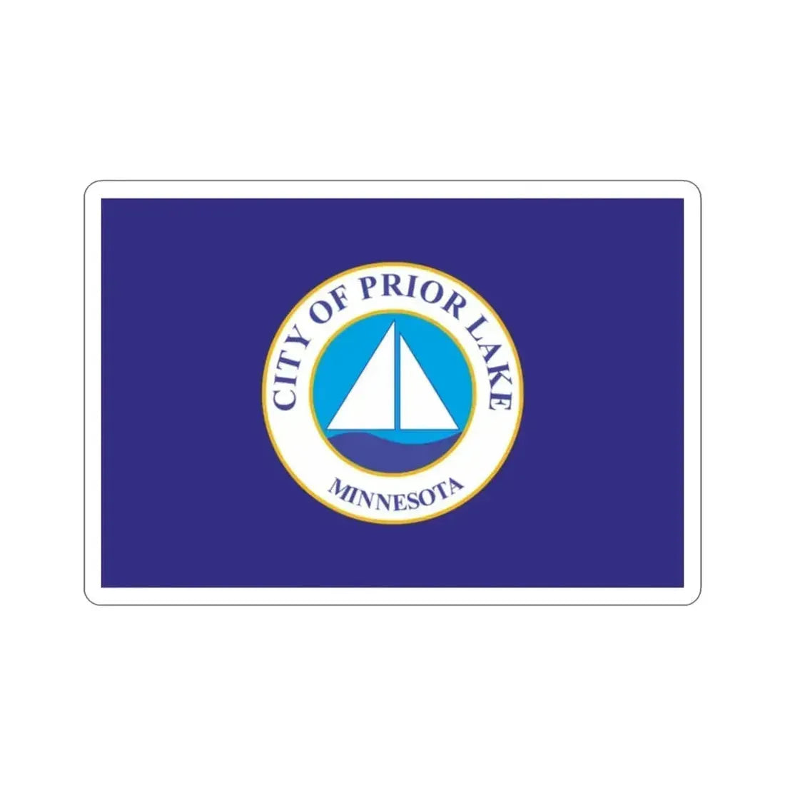Flag of Prior Lake Minnesota USA STICKER Vinyl Die-Cut Decal 2 Inch - The Sticker Space