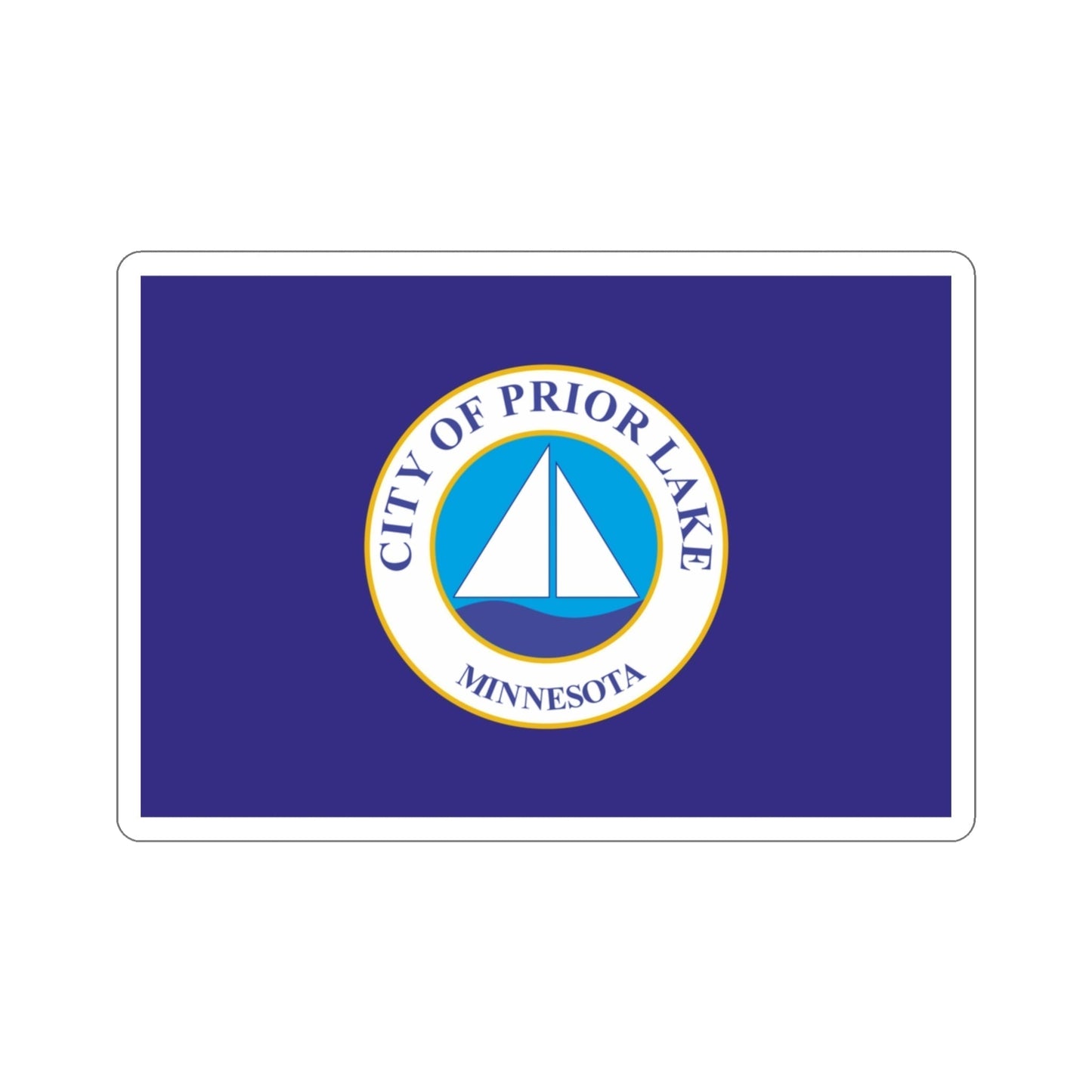 Flag of Prior Lake Minnesota USA STICKER Vinyl Die-Cut Decal-3 Inch-The Sticker Space