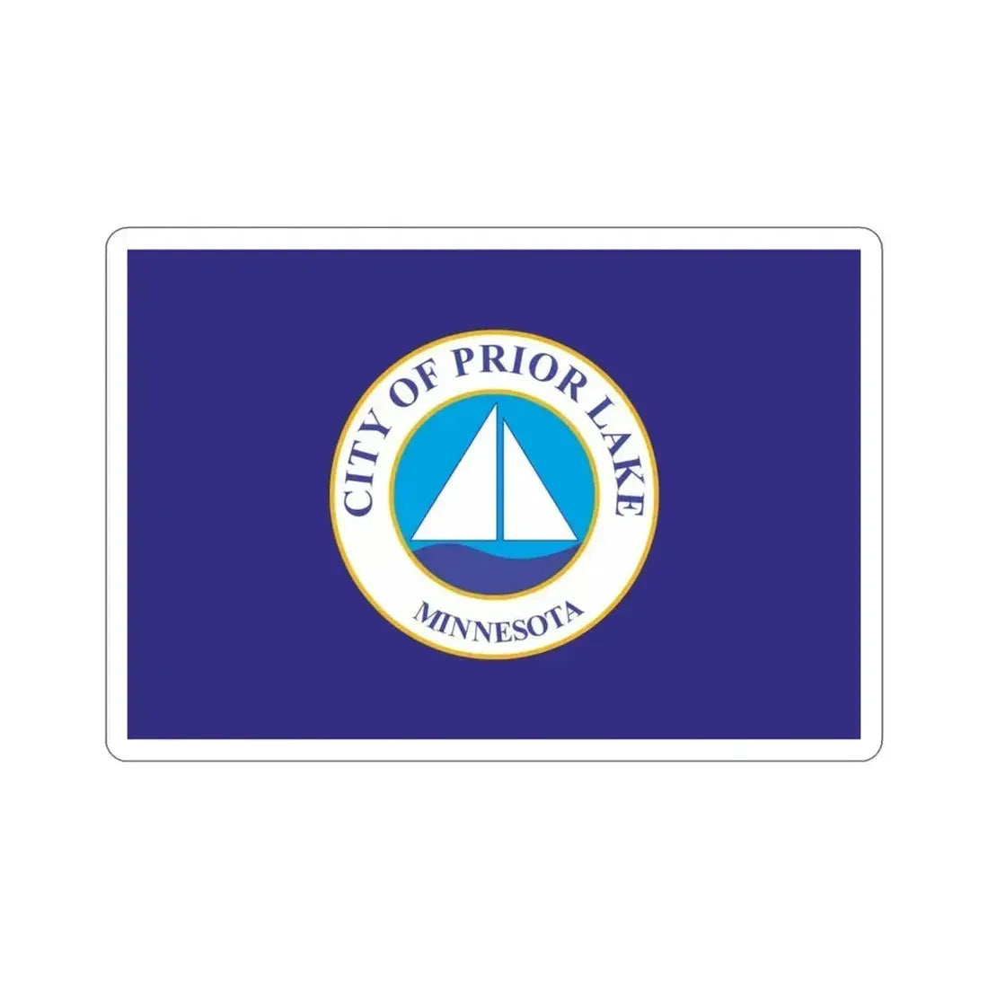 Flag of Prior Lake Minnesota USA STICKER Vinyl Die-Cut Decal 3 Inch - The Sticker Space