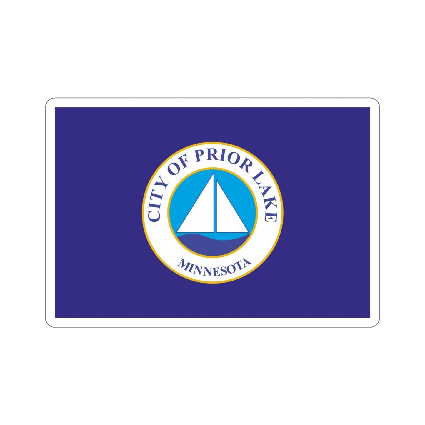 Flag of Prior Lake Minnesota USA STICKER Vinyl Die-Cut Decal-4 Inch-The Sticker Space