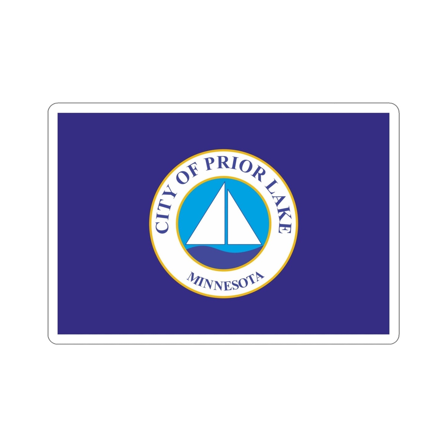 Flag of Prior Lake Minnesota USA STICKER Vinyl Die-Cut Decal-5 Inch-The Sticker Space