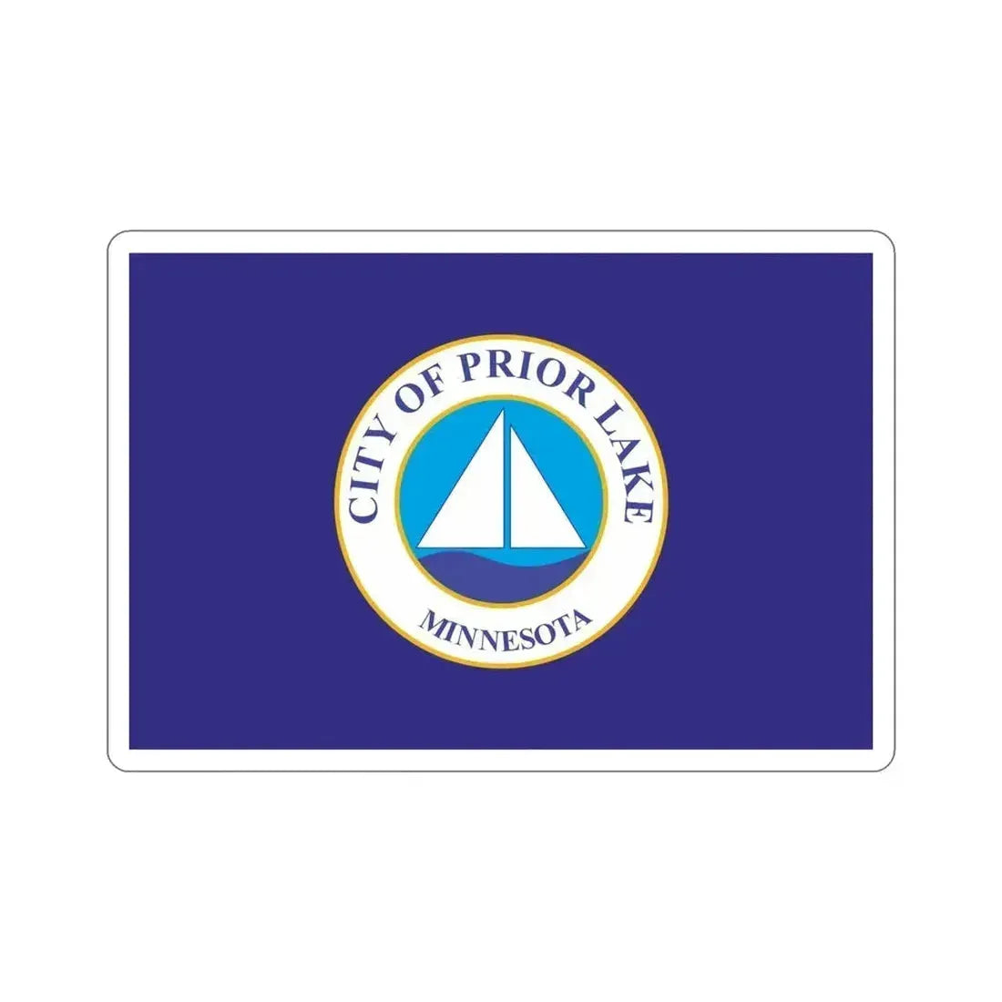 Flag of Prior Lake Minnesota USA STICKER Vinyl Die-Cut Decal 5 Inch - The Sticker Space