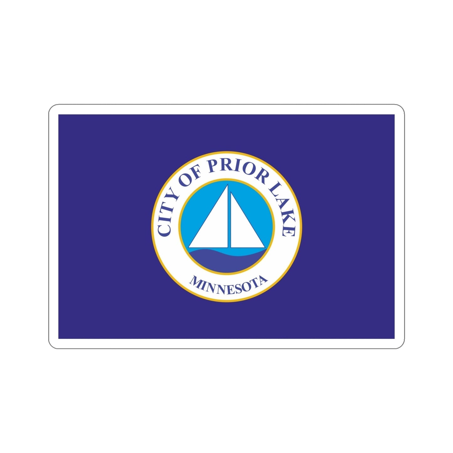 Flag of Prior Lake Minnesota USA STICKER Vinyl Die-Cut Decal-6 Inch-The Sticker Space