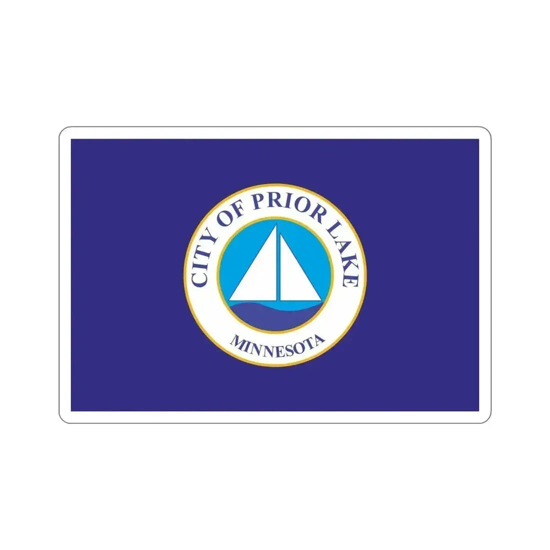 Flag of Prior Lake Minnesota USA STICKER Vinyl Die-Cut Decal 6 Inch - The Sticker Space