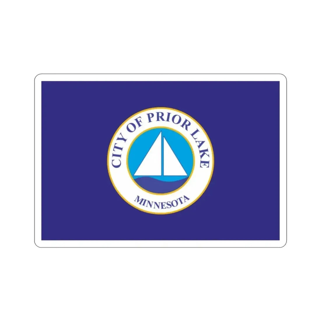 Flag of Prior Lake Minnesota USA STICKER Vinyl Die-Cut Decal - The Sticker Space