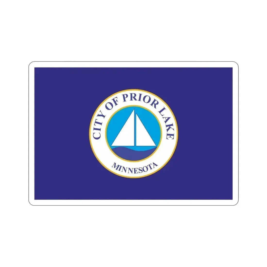 Flag of Prior Lake Minnesota USA STICKER Vinyl Die-Cut Decal - The Sticker Space