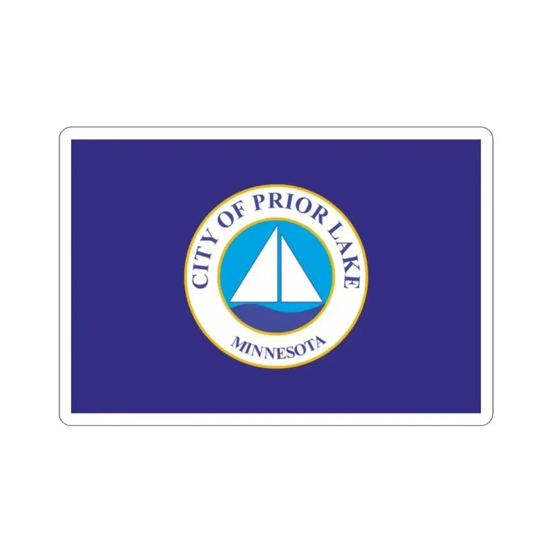 Flag of Prior Lake Minnesota USA STICKER Vinyl Die-Cut Decal - The Sticker Space