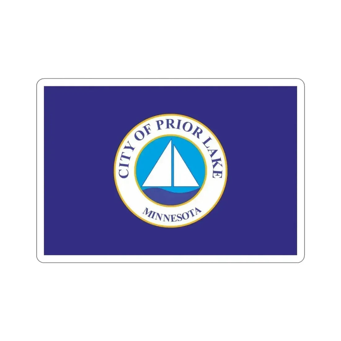 Flag of Prior Lake Minnesota USA STICKER Vinyl Die-Cut Decal - The Sticker Space