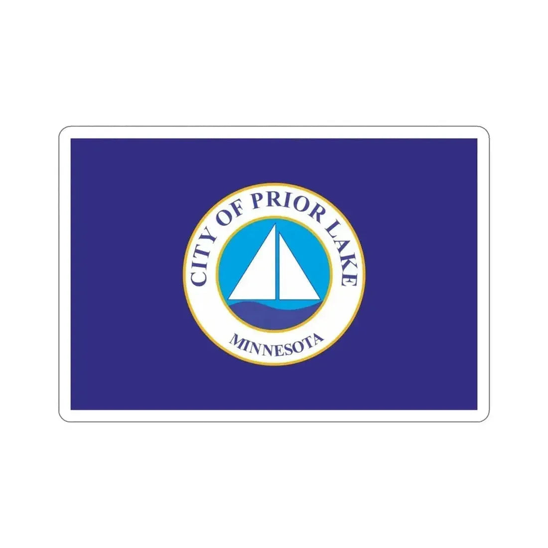 Flag of Prior Lake Minnesota USA STICKER Vinyl Die-Cut Decal - The Sticker Space
