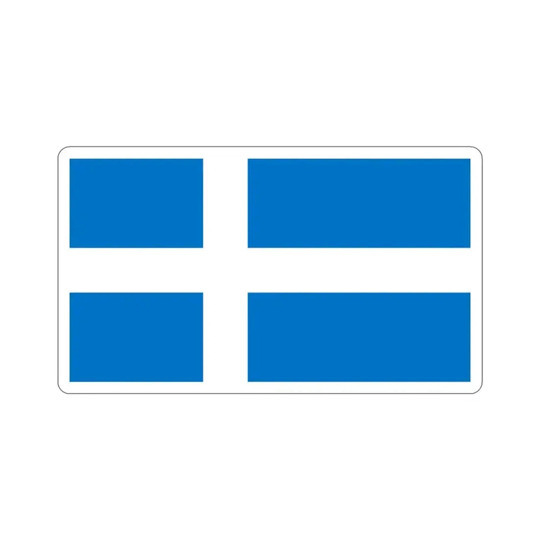 Flag of Pärnu Estonia STICKER Vinyl Die-Cut Decal 3 Inch - The Sticker Space
