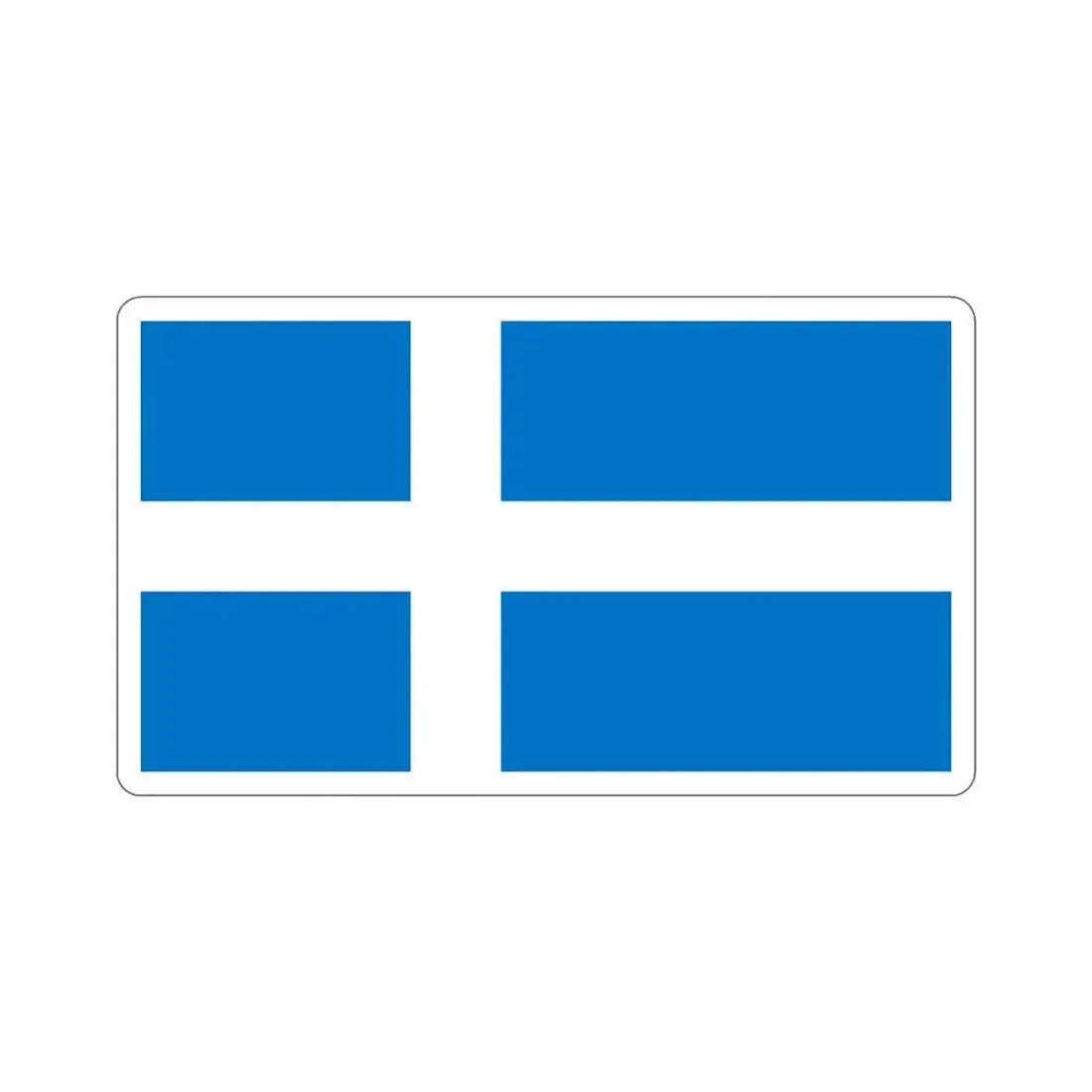 Flag of Pärnu Estonia STICKER Vinyl Die-Cut Decal 4 Inch - The Sticker Space