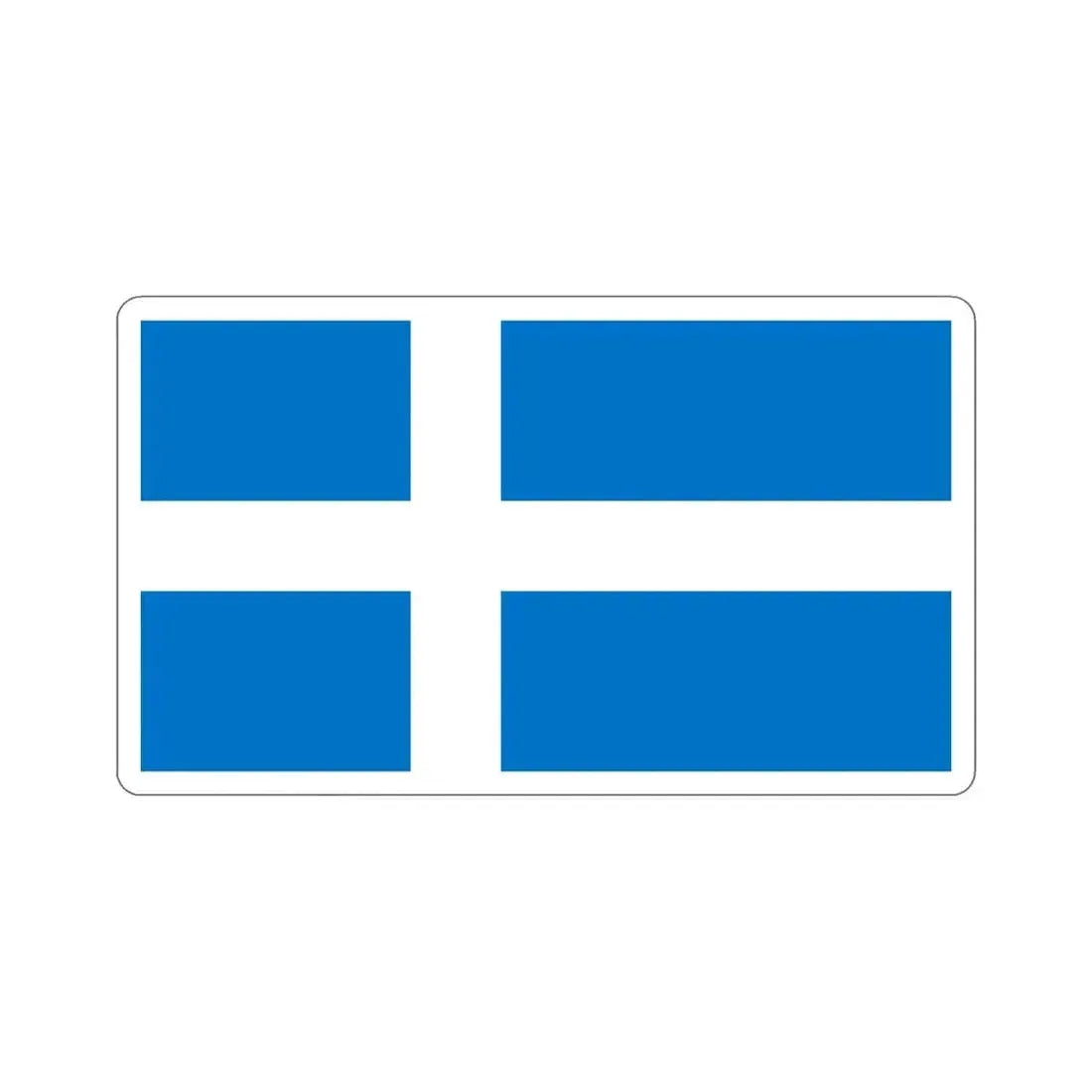 Flag of Pärnu Estonia STICKER Vinyl Die-Cut Decal 5 Inch - The Sticker Space