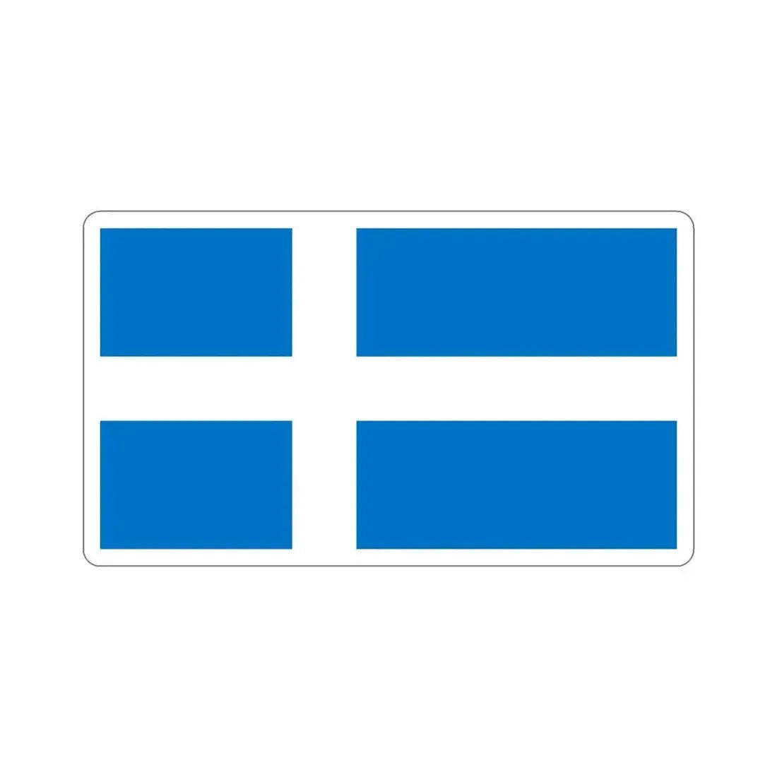 Flag of Pärnu Estonia STICKER Vinyl Die-Cut Decal 6 Inch - The Sticker Space