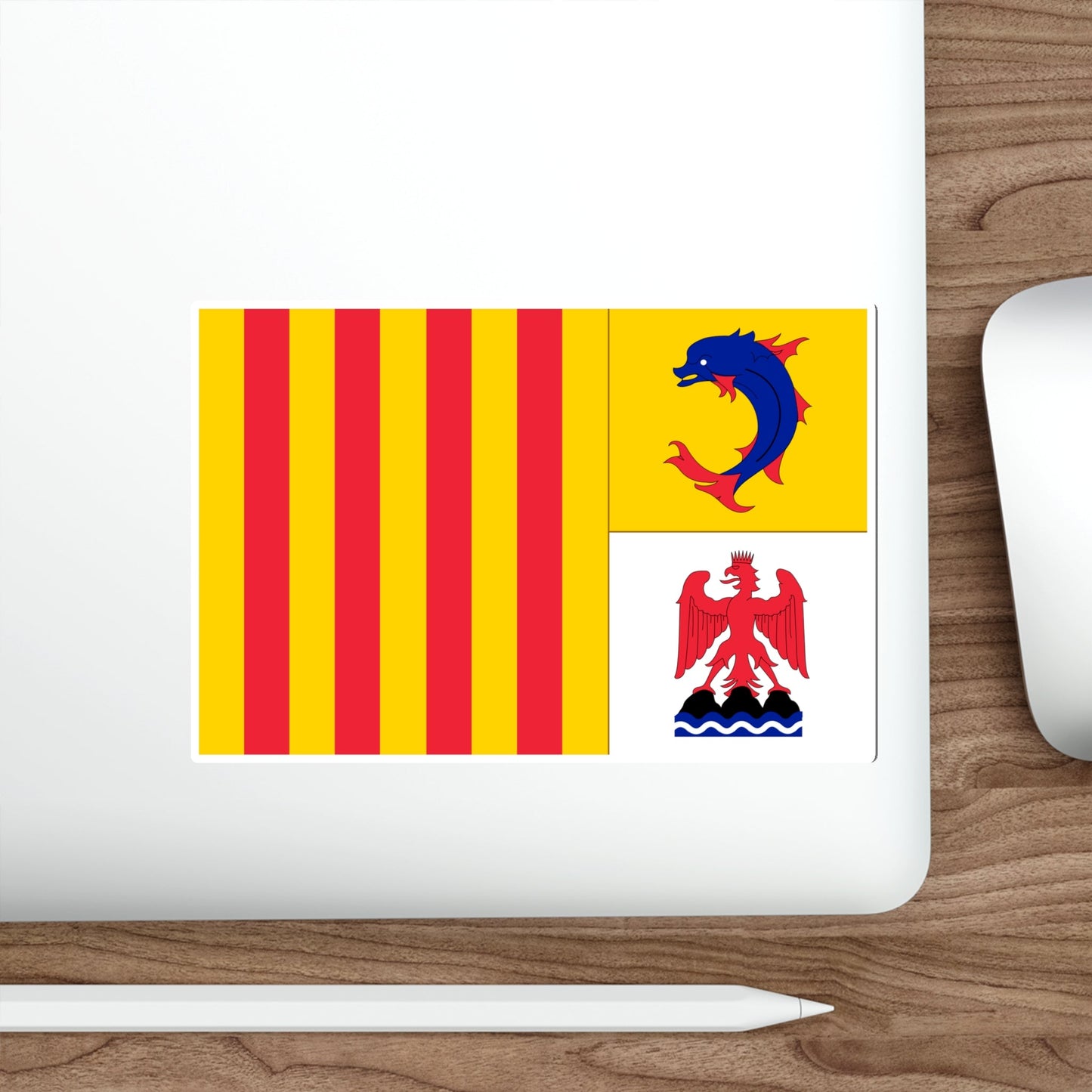 Flag of Provence Alpes Côte d'Azur France STICKER Vinyl Die-Cut Decal-The Sticker Space