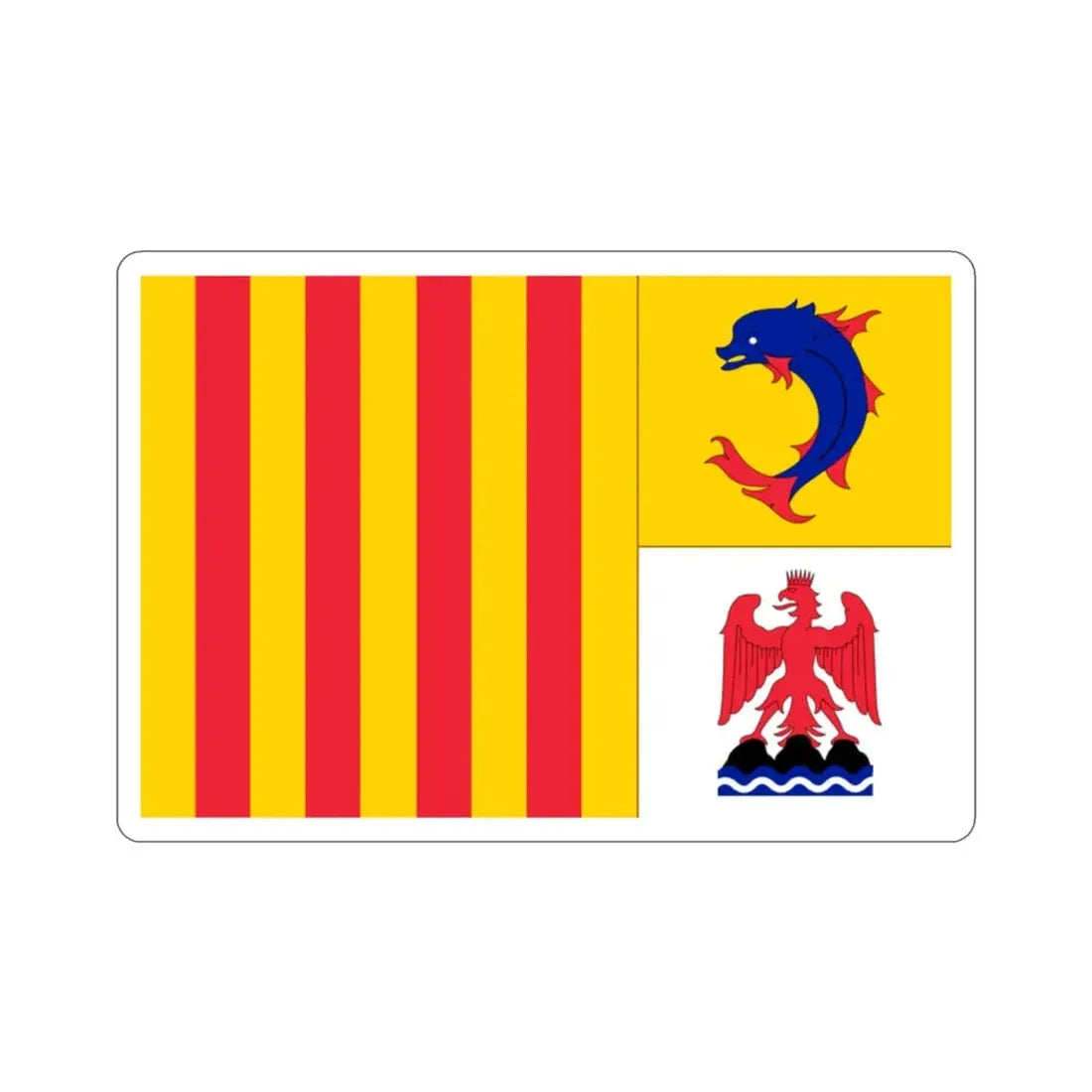Flag of Provence Alpes Côte d'Azur France STICKER Vinyl Die-Cut Decal 2 Inch - The Sticker Space