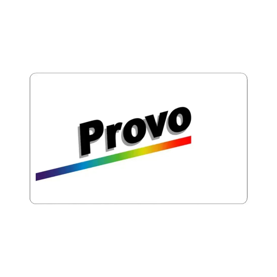 Flag of Provo Utah 1989-2015 (United States) STICKER Vinyl Kiss-Cut Decal 2 Inch White - The Sticker Space