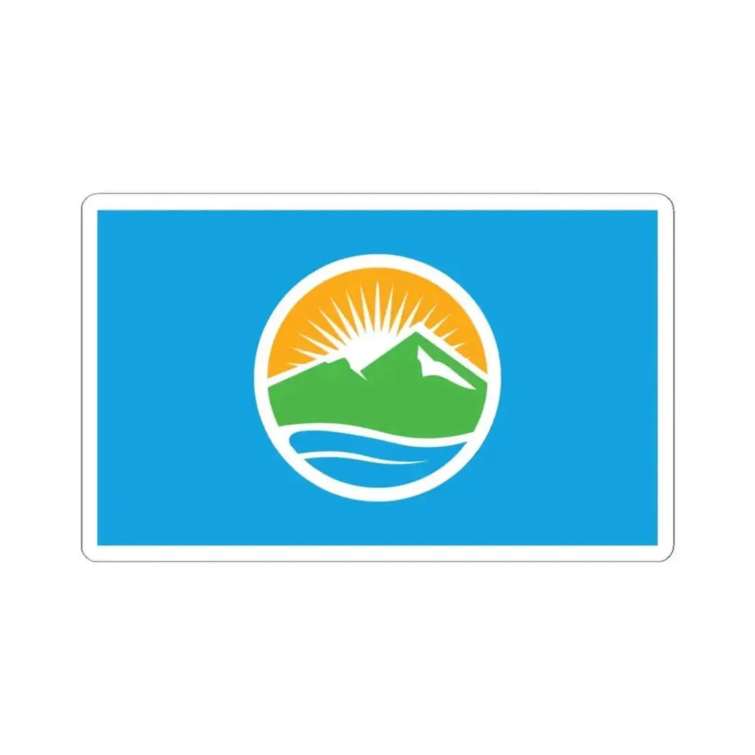 Flag of Provo Utah 2015 (United States) STICKER Vinyl Kiss-Cut Decal 4 Inch White - The Sticker Space
