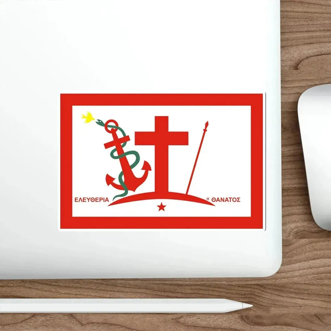 Flag of Psara Greece STICKER Vinyl Die-Cut Decal - The Sticker Space