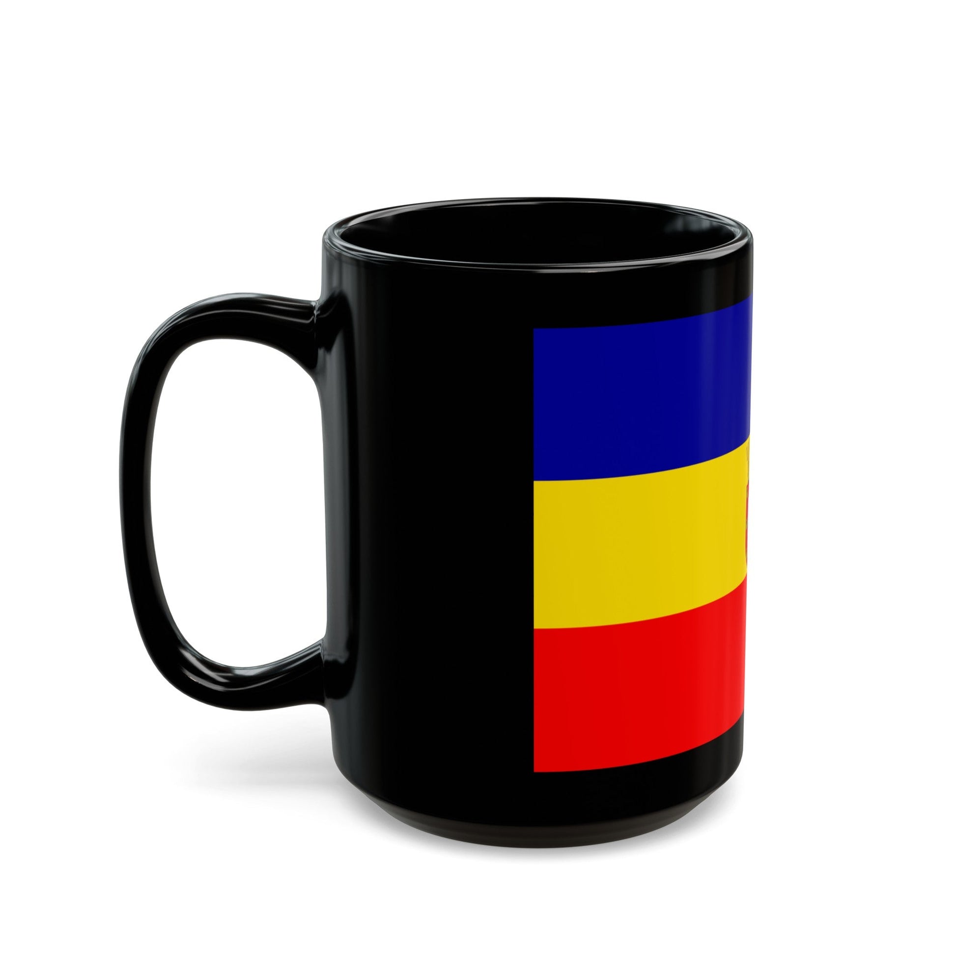 Flag of Pudahuel Chile - Black Coffee Mug-The Sticker Space