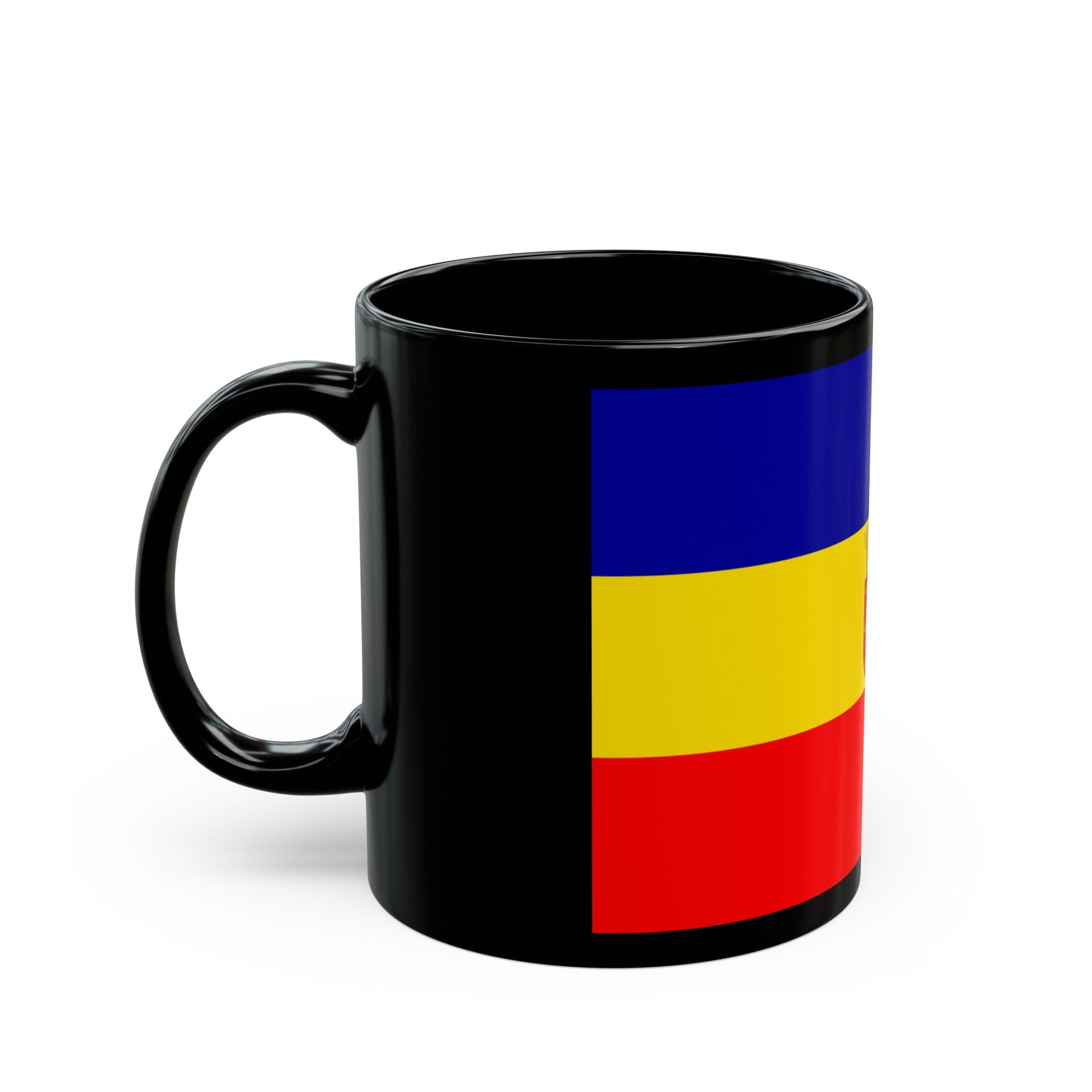 Flag of Pudahuel Chile - Black Coffee Mug-The Sticker Space