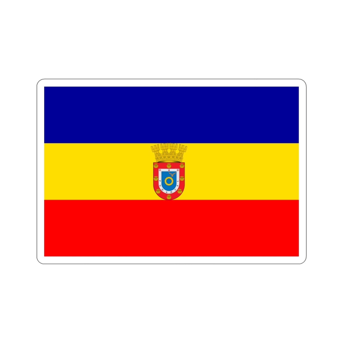 Flag of Pudahuel Chile STICKER Vinyl Die-Cut Decal-4 Inch-The Sticker Space