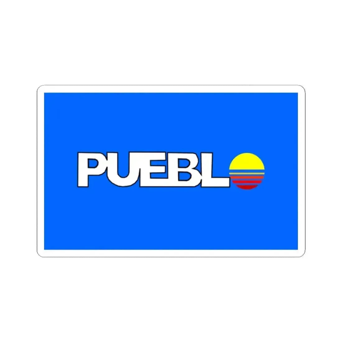 Flag of Pueblo Colorado (United States) STICKER Vinyl Kiss-Cut Decal 2 Inch White - The Sticker Space