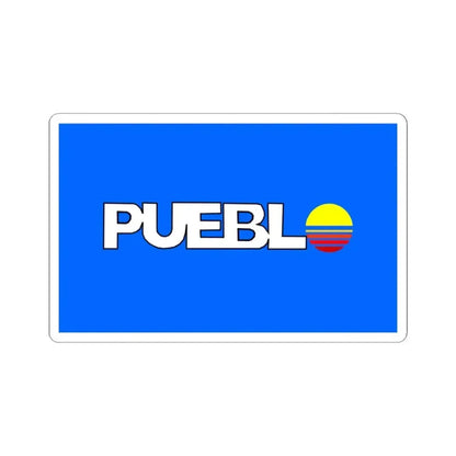 Flag of Pueblo Colorado (United States) STICKER Vinyl Kiss-Cut Decal 3 Inch White - The Sticker Space