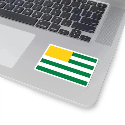 Flag of Puebloviejo (Ecuador) STICKER Vinyl Kiss-Cut Decal - The Sticker Space