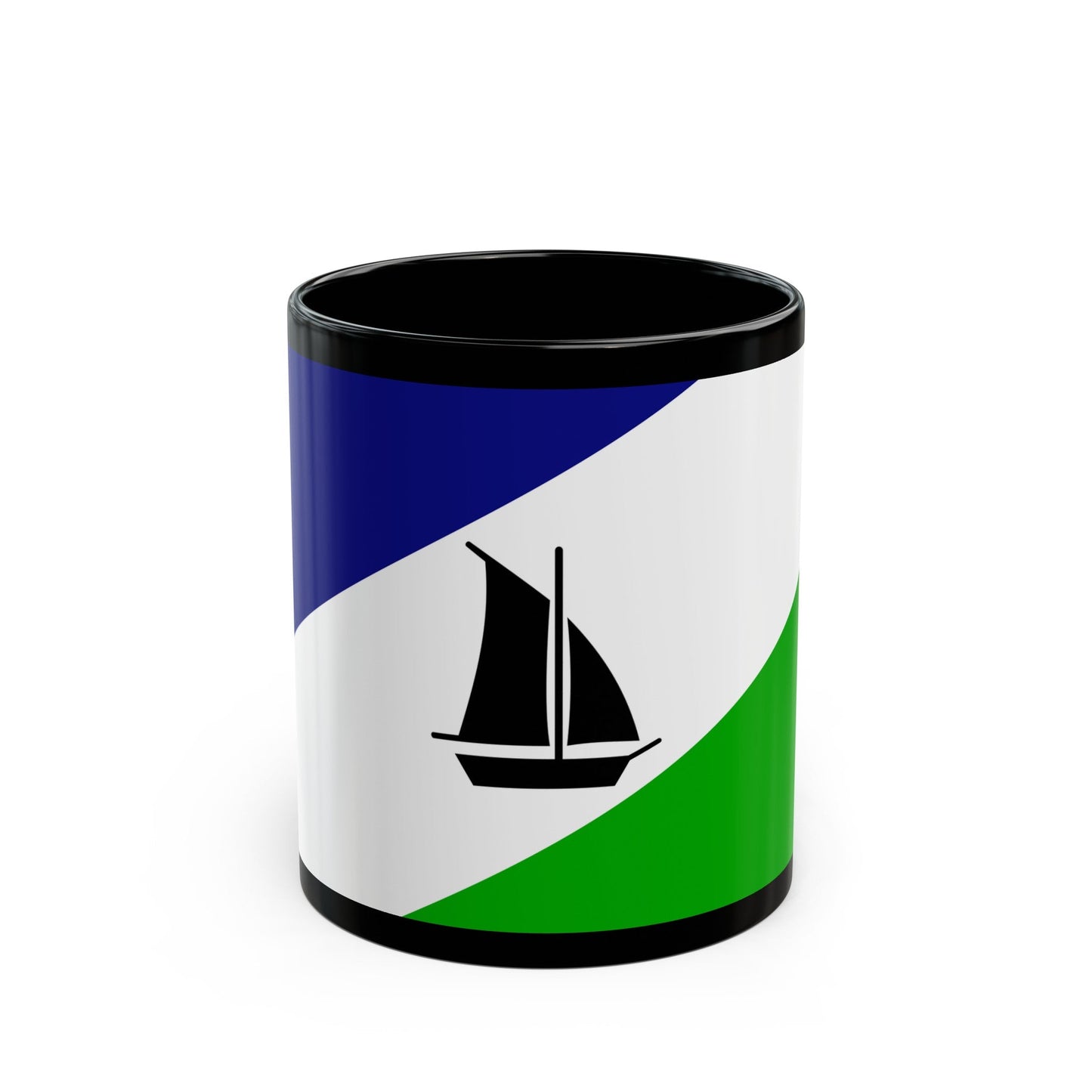 Flag of Puerto Montt Chile - Black Coffee Mug-11oz-The Sticker Space