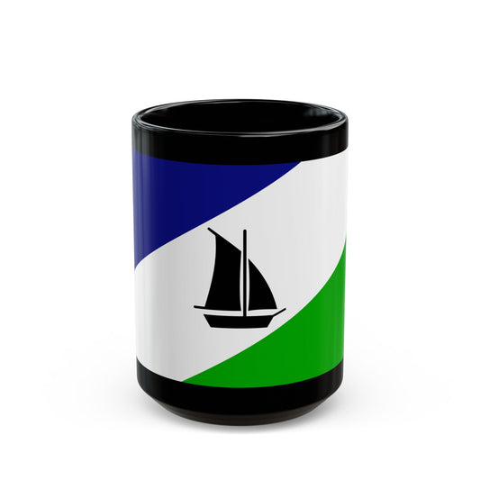 Flag of Puerto Montt Chile - Black Coffee Mug-15oz-The Sticker Space